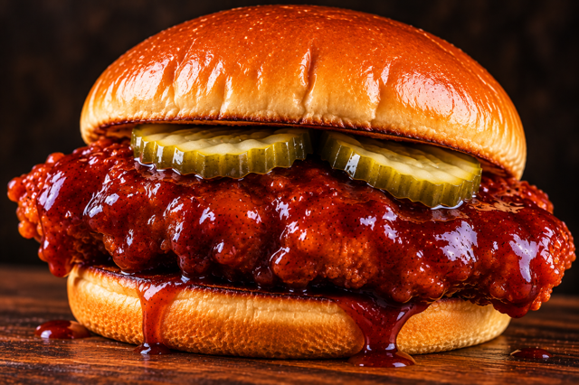 Saucy Honey BBQ Tender Sandwich.
