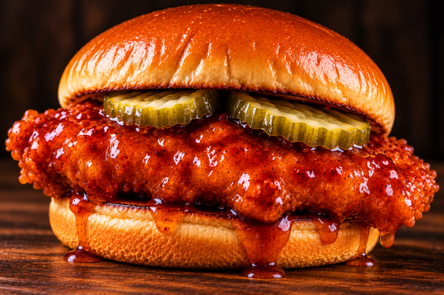 Saucy Honey Hot Tender Sandwich.