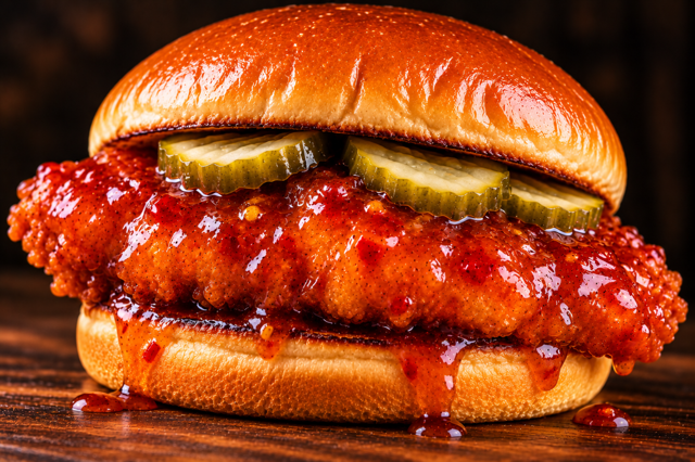 Saucy Sweet Chili Tender Sandwich.